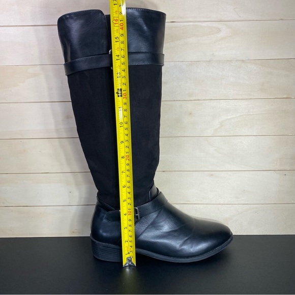 Rampage Imagine Riding Boots Black Women's Size 9 Shoes M Faux Leather - Picture 10 of 11